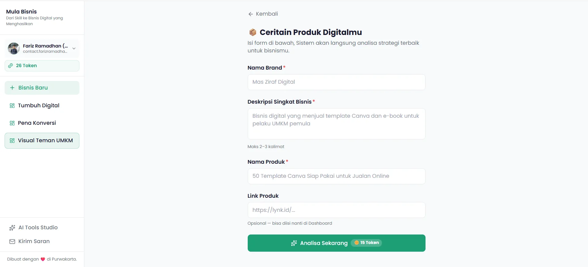 Screenshot jalur sudah punya produk digital